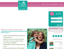 Tablet Screenshot of birthandparenting.com.au